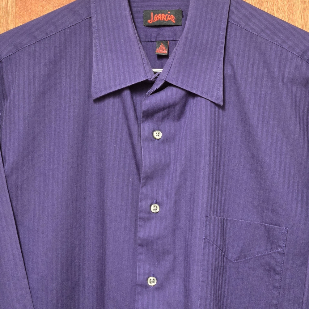 J. Garcia Rich Purple Dress Large Shirt